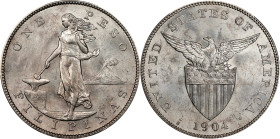 PHILIPPINES. Peso, 1904-S. San Francisco Mint. PCGS MS-63.
KM-168; Allen-16.04.

Estimate: $900