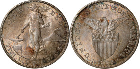 PHILIPPINES. Peso, 1909-S. San Francisco Mint. PCGS MS-61.
KM-172; Allen-17.04.

Estimate: $400