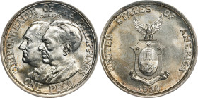 PHILIPPINES. Peso, 1936-M. Manila Mint. PCGS MS-65.
KM-177; Allen-19.00. Conjoined busts of Roosevelt and Quezon facing left.

Estimate: $350