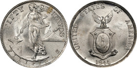 PHILIPPINES. 50 Centavos, 1945-S. San Francisco Mint. PCGS MS-66.
KM-183; Allen-15.02.

Estimate: $175