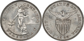 PHILIPPINES. 20 Centavos, 1904-S. San Francisco Mint. PCGS MS-63.
KM-166; Allen-10.04.

Estimate: $150