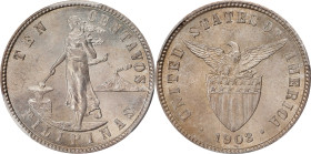 PHILIPPINES. 10 Centavos, 1903. Philadelphia Mint. PCGS MS-65.
KM-165; Allen-7.01.

Estimate: $60.00- $100.00