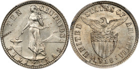 PHILIPPINES. 10 Centavos, 1918-S. San Francisco Mint. PCGS MS-65.
KM-169; Allen-8.13.

Estimate: $150