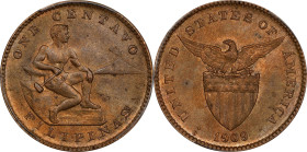 PHILIPPINES. Centavo, 1909-S. San Francisco Mint. PCGS MS-64 Red Brown.
KM-163.

Estimate: $100.00- $200.00