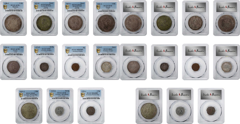 MIXED LOTS. German Type Group (11 Pieces), 1819-1959. All PCGS Certified; Grade ...