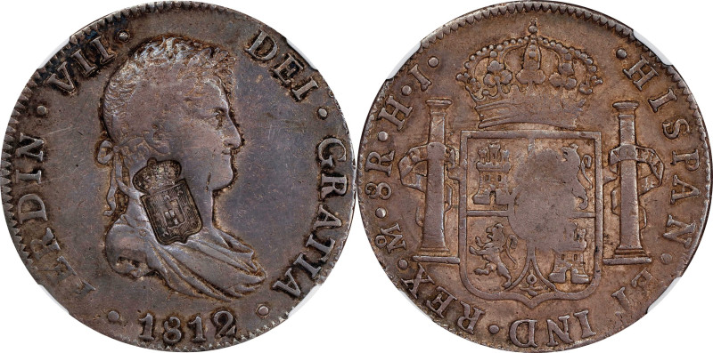 PORTUGAL. Portugal - Mexico. 870 Reis, ND (1834). Maria II. EF-40, C/S: AU Stand...