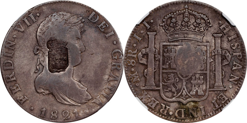 PORTUGAL. Portugal - Mexico. 870 Reis, ND (1834). Maria II. NGC VF-25, C/S: EF S...