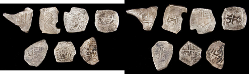 MEXICO. Johanna, Wrecked 8 June 1682. Septet of 4 Reales (6 Pieces), ND. Mexico ...