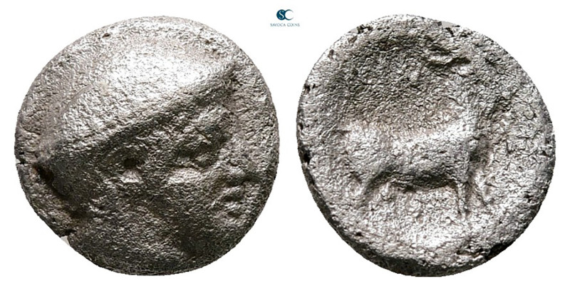 Thrace. Ainos circa 429-426 BC. 
Diobol AR

10 mm, 1,11 g



Fine