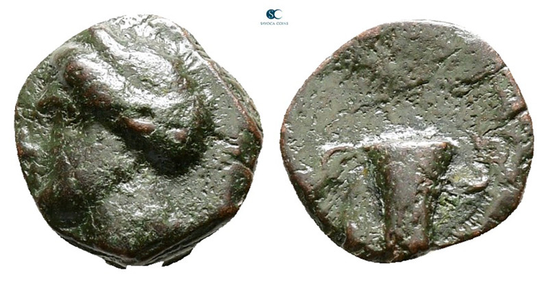 Kings of Thrace. Odrysian, uncertain king 405-340 BC. 
Bronze Æ

10 mm, 1,11 ...