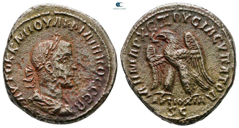 Seleucis and Pieria. Antioch. Philip II AD 247-249. 
Billon-Tetradrachm

27 m...