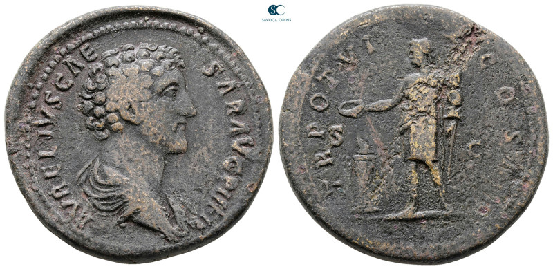 Marcus Aurelius, as Caesar AD 139-161. Rome
Sestertius Æ

35 mm, 26,91 g

...