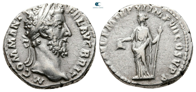 Commodus AD 180-192. Rome
Denarius AR

18 mm, 3,07 g



Very Fine