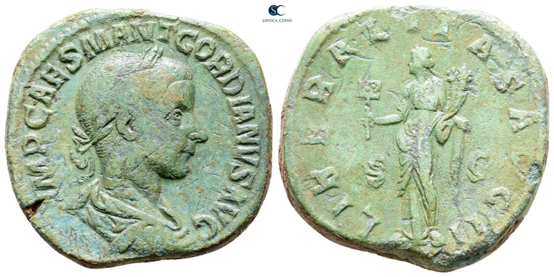 Gordian III AD 238-244. Rome
Sestertius Æ

32 mm, 19,48 g



Nearly Very ...