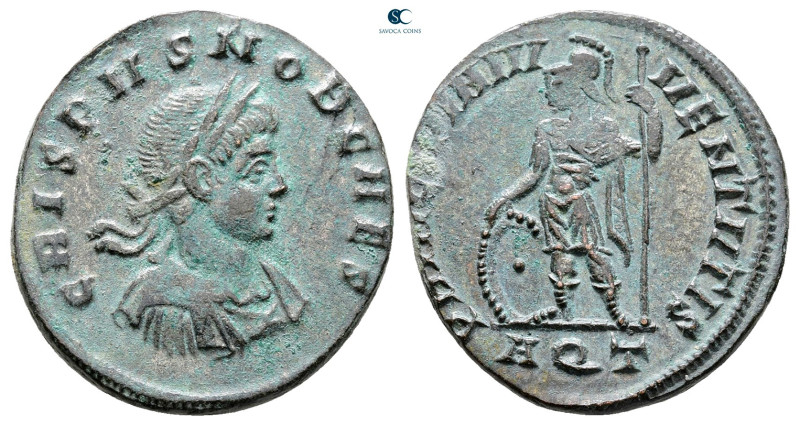 Crispus, as Caesar AD 316-326. Aquileia
Follis Æ

20 mm, 3,12 g



Very F...