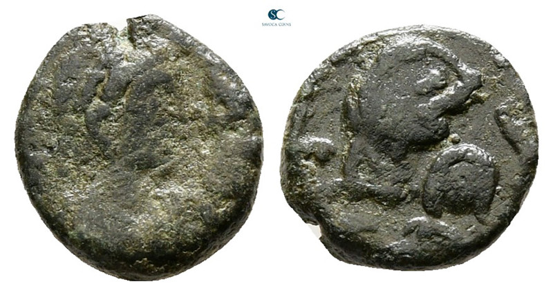 Leo I AD 457-474. Uncertain mint
Nummus Æ

10 mm, 0,97 g



Fine