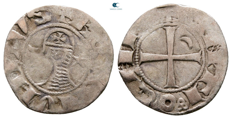 Principality of Antioch. Antioch. Bohemond III AD 1163-1201. 
Denier AR

17 m...