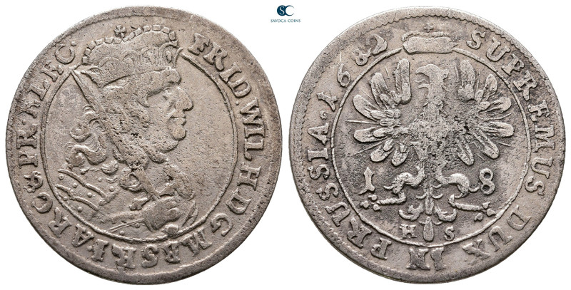 Germany. Brandenburg-Preußen, Königsberg. Friedrich Wilhelm AD 1640-1688. 
18 G...