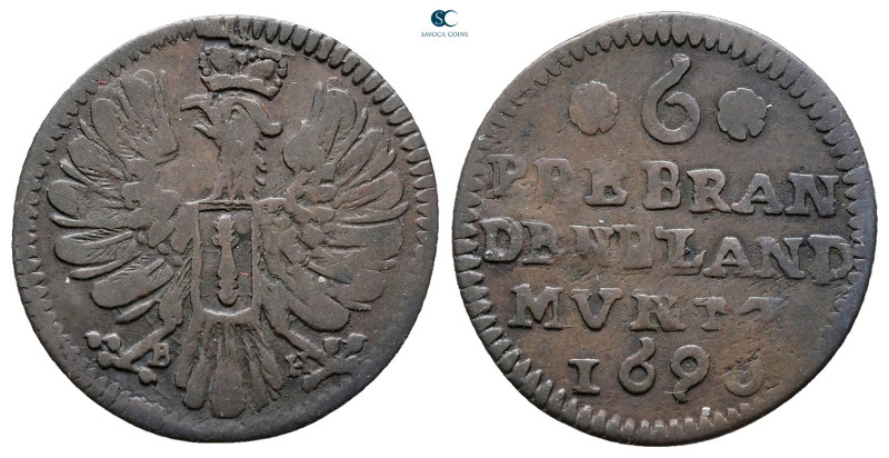 Germany. Brandenburg-Preussen, Minden. Friedrich III of Brandenburg AD 1688-1700...