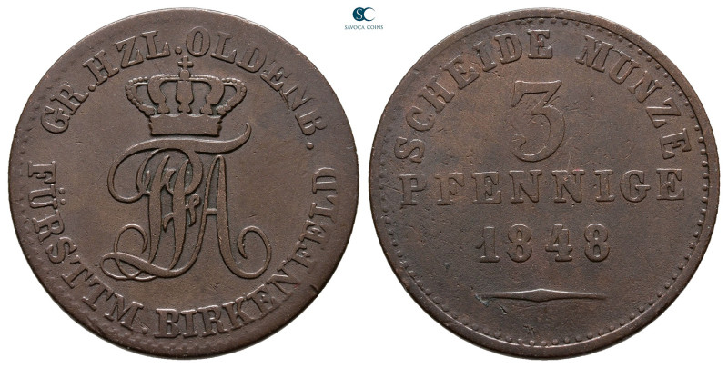 Germany. Oldenburg. Paul Friedrich August AD 1829-1853. 
3 Pfennig CU 1848

2...