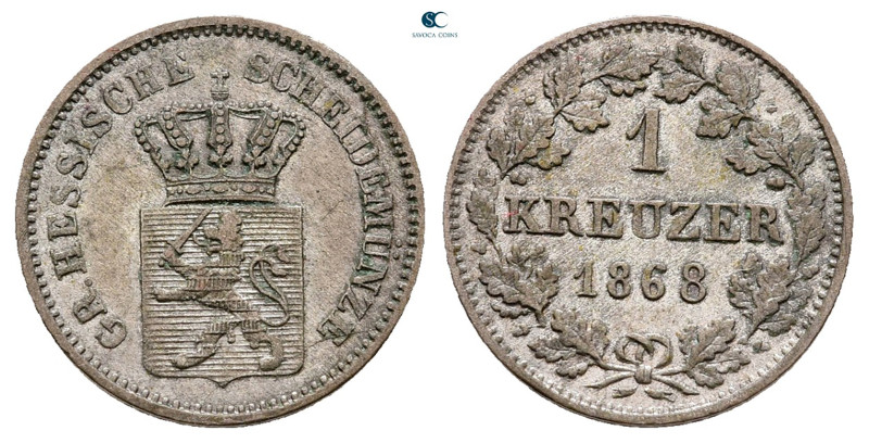 Germany. Hessen-Darmstadt. Ludwig III AD 1848-1877. 
1 Kreuzer BI 1868

14 mm...