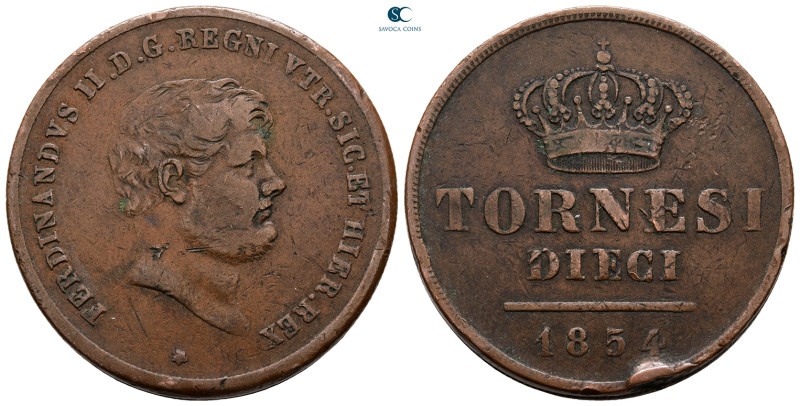 Italy. Napoli mint. Ferdinando II AD 1830-1859. 
10 Tornesi CU 1854

37 mm, 2...