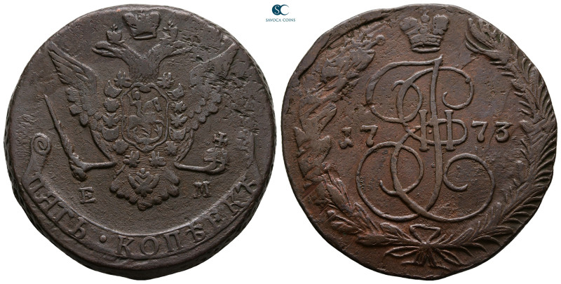 Russia. Ekaterinburg mint. Katherina II AD 1762-1796. 
5 Kopecks CU 1773

41 ...