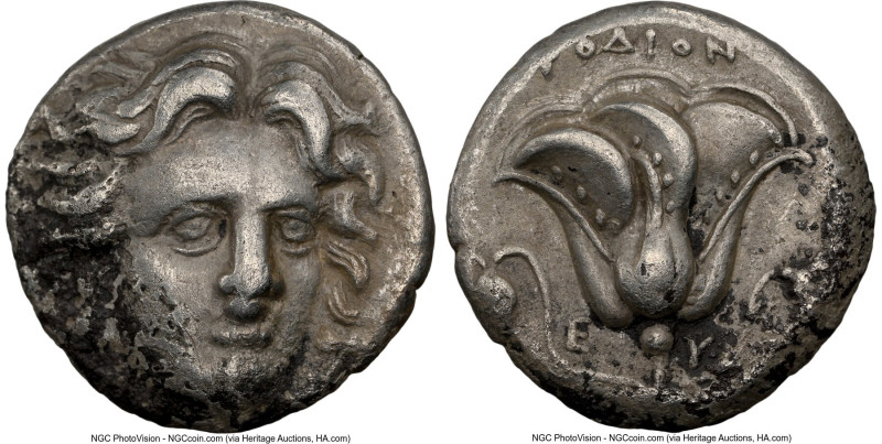 CARIAN ISLANDS. Rhodes. Ca. 305-275 BC. AR didrachm (18mm, 11h). NGC VF. Head of...