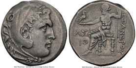 PAMPHYLIA. Aspendus. Ca. 212-181 BC. AR tetradrachm (26mm, 11h). NGC Choice VF, scratches. Late posthumous issue in the name and types of Alexander II...