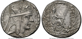 ARMENIAN KINGDOM. Tigranes II the Great (95-56 BC). AR tetradrachm (26mm, 15.66 gm, 1h). NGC AU 5/5 - 3/5. Tigranocerta, ca. 80-68 BC. Diademed and dr...