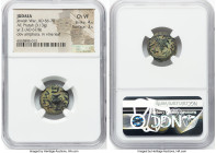 JUDAEA. The Jewish War (AD 66-70). AE prutah (17mm, 3.13 gm, 6h). NGC Choice VF 4/5 - 3/5. Jerusalem, Year 2 (AD 67/8). Year Two (Paleo-Hebrew), ampho...