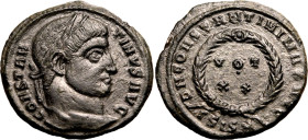 ROMAN EMPIRE. Constantine I 'the Great'. 
Billon nummus, AD 320-321. Siscia. 
Obv: CONSTANTINVS AVG, laureate head right. Rev: D N CONSTANTINI MAX A...