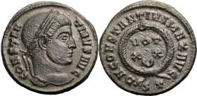 ROMAN EMPIRE. Constantine I 'the Great'. 
Billon nummus, AD 322-325. Ticinum. 
Obv: CONSTANTINVS AVG, laureate head right. Rev: D N CONSTANTINI MAX ...