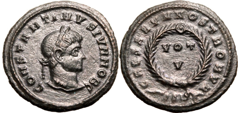 ROMAN EMPIRE. Constantine II (Caesar). 
Billon nummus, AD 321-324. Siscia. 
Ob...