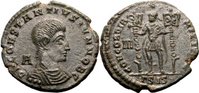 ROMAN EMPIRE. Constantius Gallus (Caesar). 
Billon centenionalis, AD 350-351. Siscia. 
Obv: D N CONSTANTIVS IVN NOB C, bare-headed, draped and cuira...