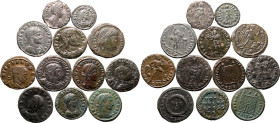 ROMAN EMPIRE. Various Emperors. 
Billon/Bronze 12 x bi/ae denominations, 3rd-4th centuries AD. 
Lot of 10 BI/AE Denominations
Very Fine - About Ext...