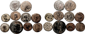 ROMAN EMPIRE. Various Emperors. 
Bronze 10 x ae denominations, 3rd-4th centuries AD. 
Lot of 10 AE Denominations.
Near Very Fine-Very Fine. 

Wei...