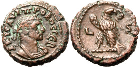 ROMAN PROVINCIAL. EGYPT, ALEXANDRIA. Probus. 
Potin tetradrachm, dated RY 6 = AD 280/1. 
Obv: &Alpha; &Kappa; &Mu; &Alpha;&Upsilon;&Rho; &Pi;&Rho;&O...