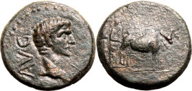 ROMAN PROVINCIAL. MACEDON, PHILIPPI(?). Augustus. 
Bronze ae18, 27 BC - AD 14. 
Obv: AVG, bare head right. Rev: two priests ploughing right.
About ...