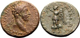 ROMAN PROVINCIAL. MACEDON, THESSALONICA. Commodus.
Bronze ae26, AD 180-192.
Obv: &Alpha;V&Tau;&Omicron;&Kappa; &Mu; &Alpha;&Upsilon;&Rho; &Kappa;&Om...