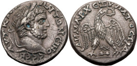 ROMAN PROVINCIAL. PHOENICIA, ACE-PTOLEMAIS. Caracalla. 
Billon tetradrachm, AD 215-217. 
Obv: AYT K M A ANT&Omega;NEINOC CЄB, laureate head right. R...