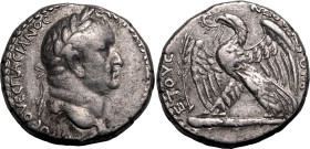 ROMAN PROVINCIAL. SELEUCIS AND PIERIA, ANTIOCH. Vespasian. 
Silver tetradrachm, NHY 2 = AD 69/70. 
Obv: AYTOKPAT&Omega;P KAICAP CEBACTOC OYEC&Pi;ACI...