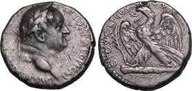 ROMAN PROVINCIAL. SELEUCIS AND PIERIA, ANTIOCH. Vespasian. 
Silver tetradrachm, NHY 2 = AD 69/70. 
Obv: AYTOKPAT&Omega;P KAICAP CEBACTOC OYEC&Pi;ACI...