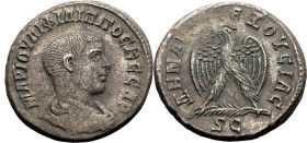 ROMAN PROVINCIAL. SELEUCIS AND PIERIA, ANTIOCH. Philip II (Caesar). 
Billon tetradrachm, AD 244. 
Obv: MAP IOY&Lambda;I &Phi;I&Lambda;I&Pi;&Pi;OC KE...