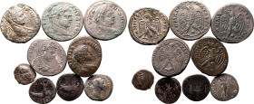 ROMAN PROVINCIAL. Various Issuers/Emperors. 
Silver/Billon/Bronze 9 x ar/ae denominations, 1st-2nd centuries AD. 
Group comprised of:

2 x Marc An...