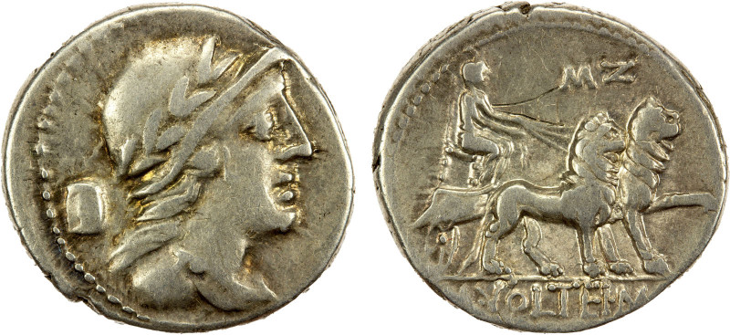 ROMAN REPUBLIC: M. Volteius M.F. AR denarius (3.74g), Rome, 78 BC, Crawford-385/...