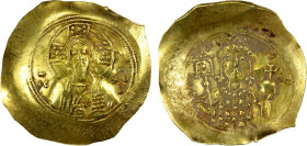 BYZANTINE EMPIRE: Michael VII Doukas, 1071-1078, AV histamenon nomisma (4.47g), Constantinople, S-1868, Christ Pantokrator // half-length bust of Mich...