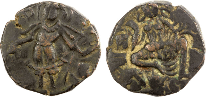 HEPHTHALITE: Toramana II, ca. 540-570, AE unit (7.05g), Pieper-1983, cf. Zeno-31...
