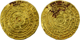 FATIMID: al-Mu'izz, 953-975, AV dinar (4.16g), Misr, AH365, A-697, Nicol-371, slightly uneven surfaces, VF.

Estimate: USD 250 - 300