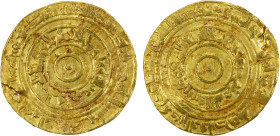 FATIMID: al-'Aziz, 975-996, AV dinar (4.15g), Misr, AH370, A-703, Nicol-705, wavy surfaces, F-VF.

Estimate: USD 250 - 300